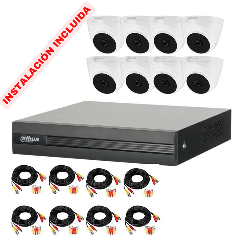 KIT DAHUA 8CH HDCVI INCL. HDD 1TB+INSTALACIÓN.